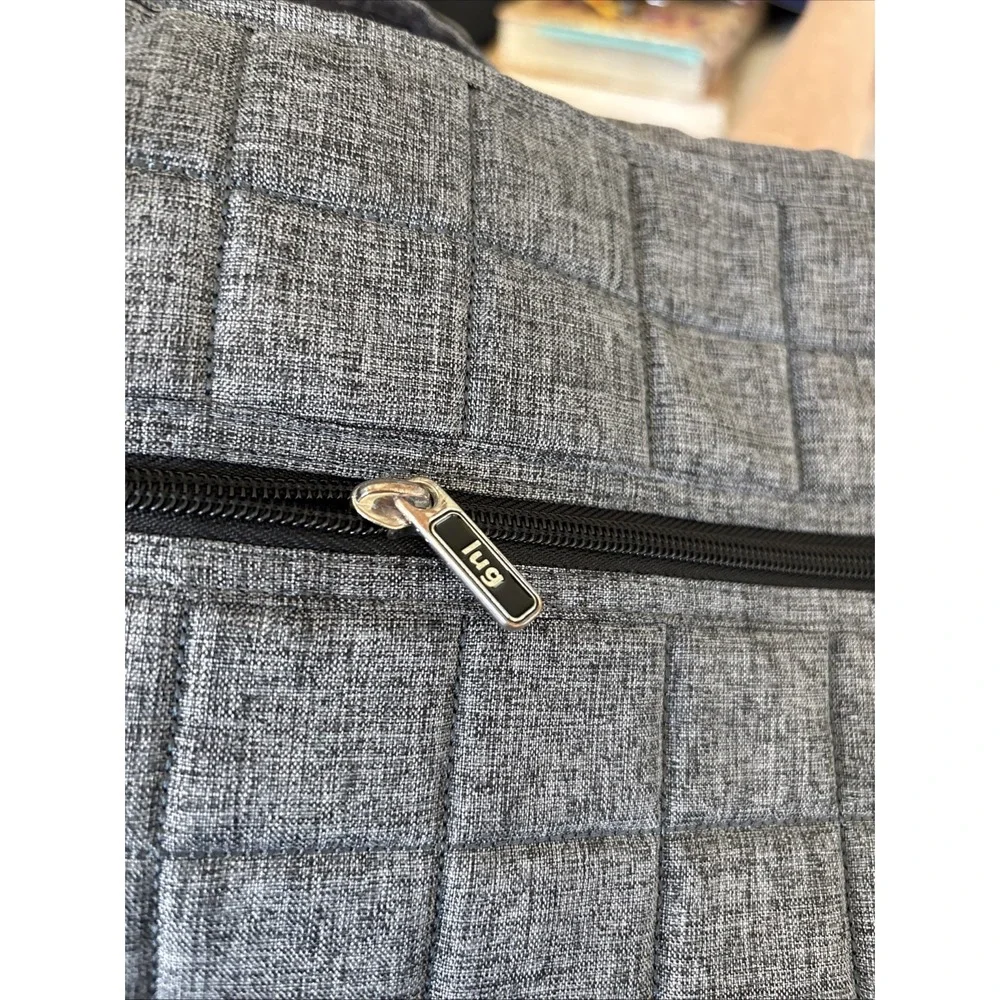 Lug Quilted Tote Bag Gray  Lightweight Travel Work School Everyday‎ 15x12